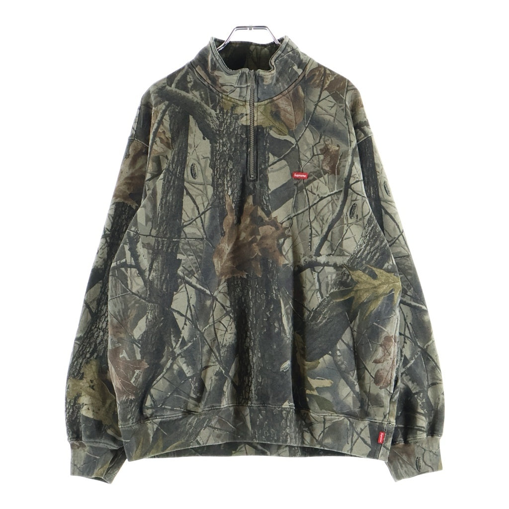 SUPREME(シュプリーム) 25SS Small Box Half Zip Pullover カモツリー スモールボックスロゴ ハーフジップ プルオーバー スウェットシャツ カーキ
