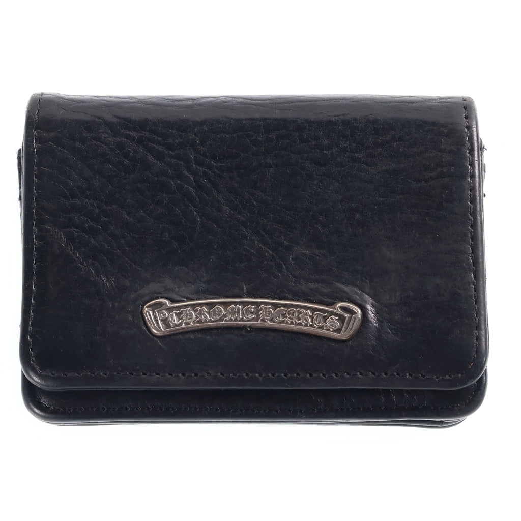 CHROME HEARTS(クロムハーツ) CRD CSE3PKTWDV1 アーチロゴプレート 3ポケット レザーカードケース ブラック