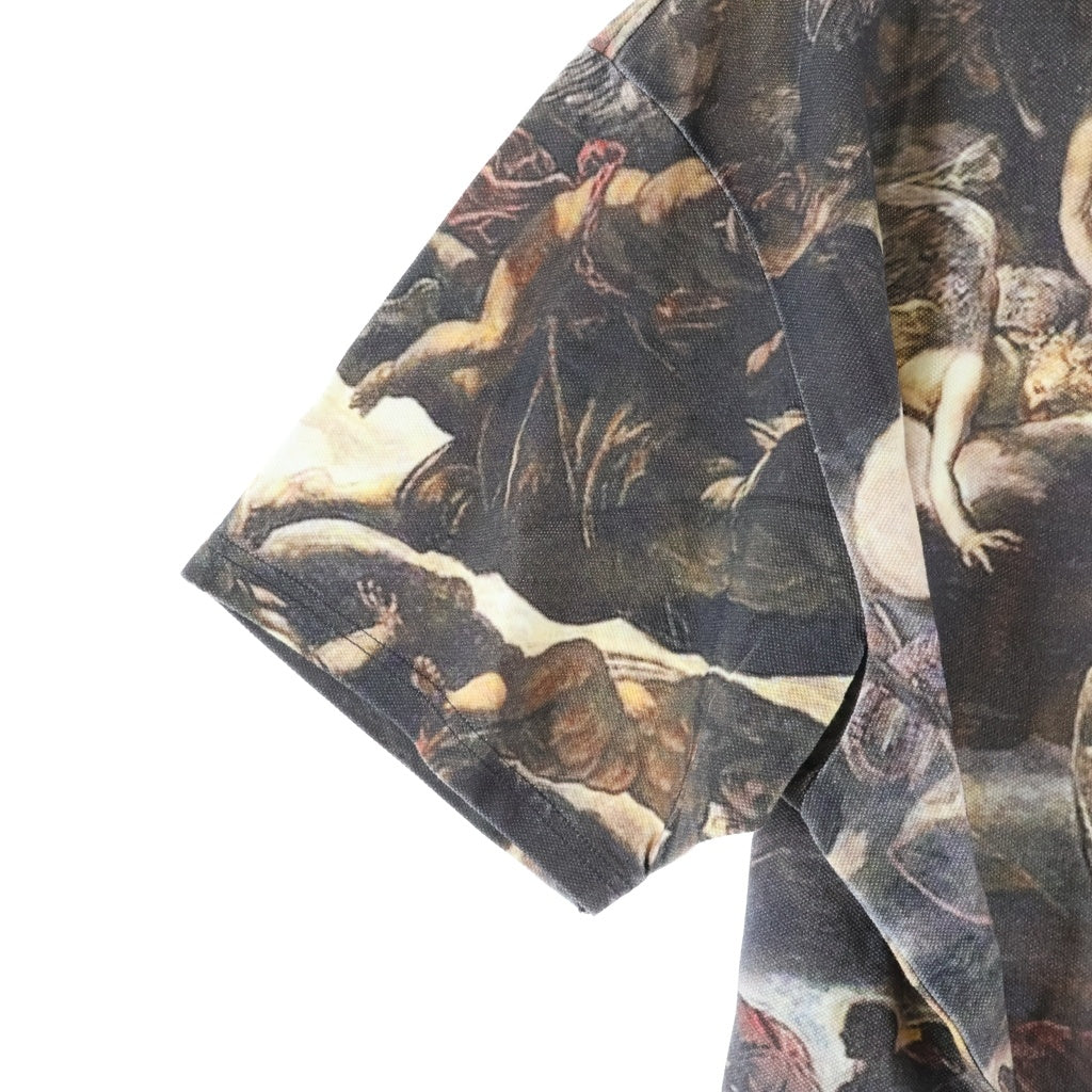 SUPREME(シュプリーム) 26AW Crucifixion Polo クルシフィクション 磔刑 総柄 半袖ポロシャツ ブラック