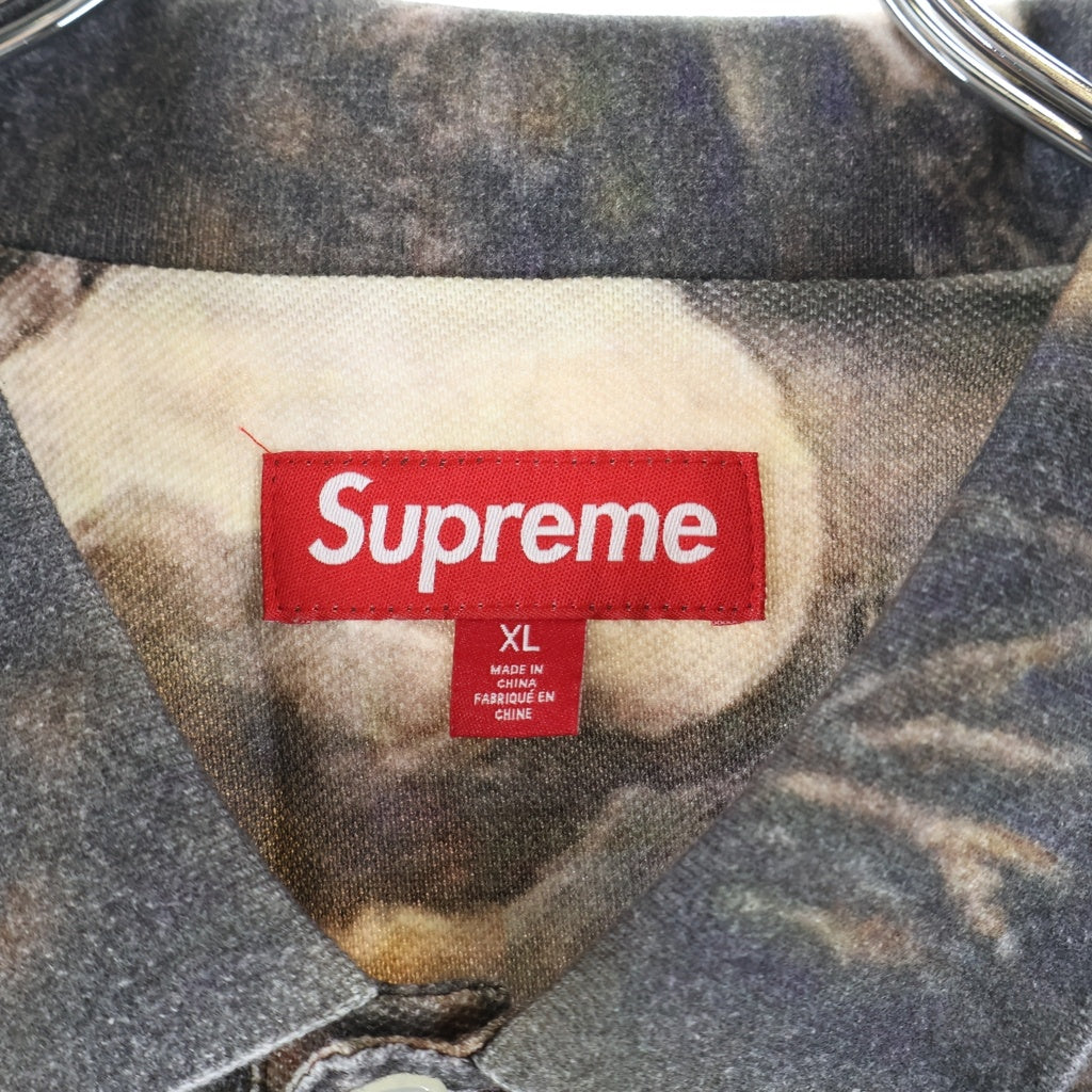 SUPREME(シュプリーム) 26AW Crucifixion Polo クルシフィクション 磔刑 総柄 半袖ポロシャツ ブラック