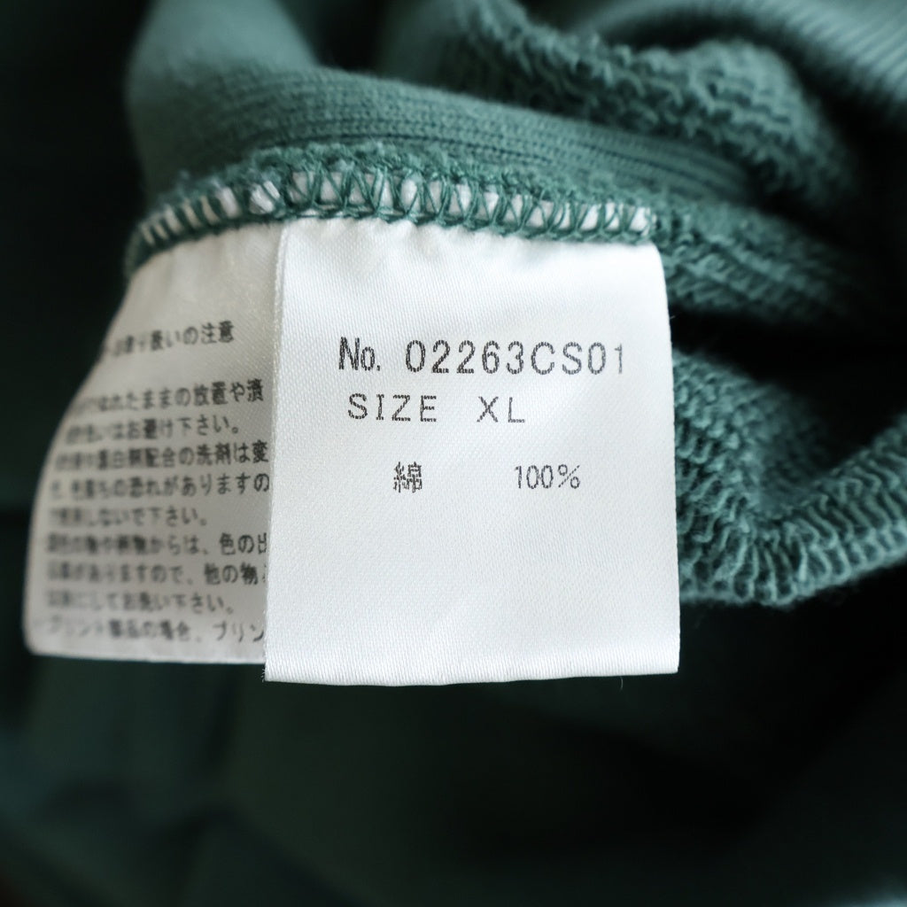 HYSTERIC GLAMOUR(ヒステリックグラマー) HYS LOGO ヒスロゴプリント クルーネックスウェットシャツ トレーナー グリーン 02263CS01