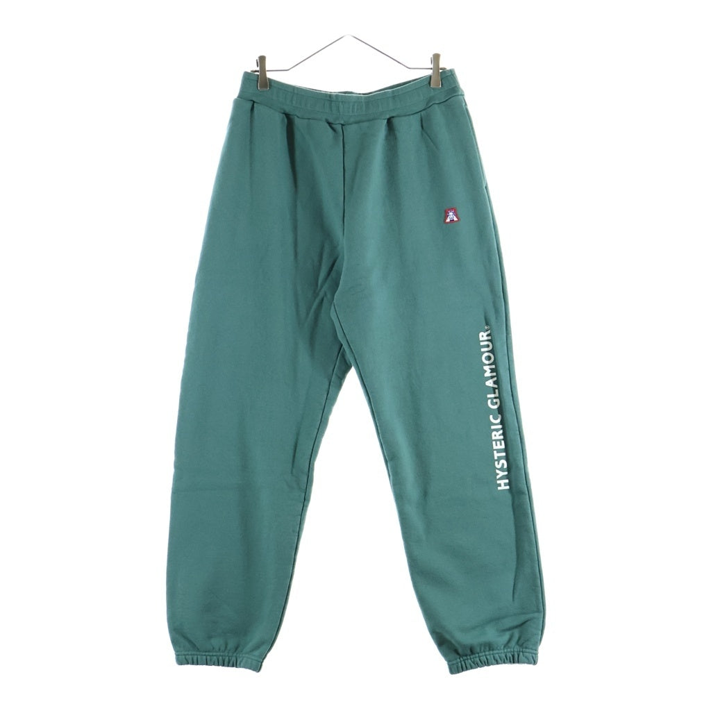 HYSTERIC GLAMOUR(ヒステリックグラマー) 25AW HYS LOGO ヒスロゴプリント ドローストリング スウェットパンツ グリーン 02253CP06