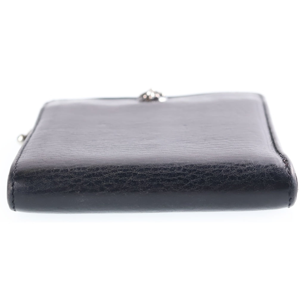CHROME HEARTS(クロムハーツ) 1SNAP 1スナップ クロス ボールボタン レザーウォレット 財布 ブラック