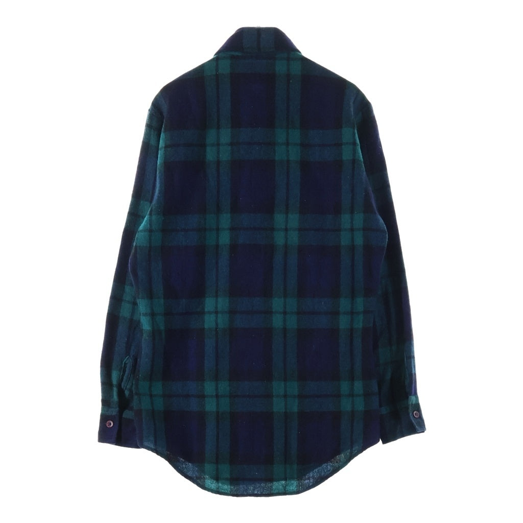 VINTAGE(ヴィンテージ) 70S VINTAGE BELLMONT L/S BOARD SHIRT ヴィンテージ ベルモント チェック柄 長袖ボードシャツ ウールシャツ グリーン/ブルー