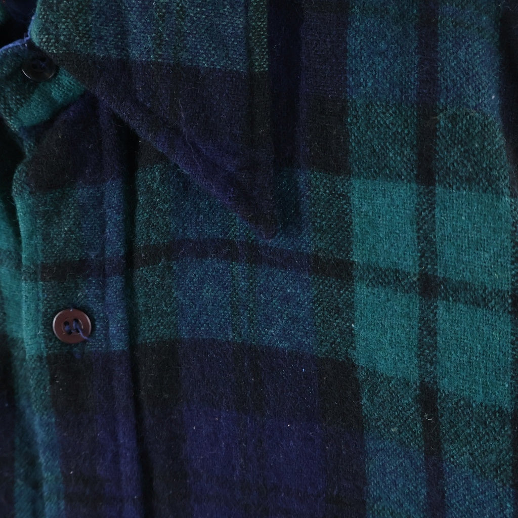 VINTAGE(ヴィンテージ) 70S VINTAGE BELLMONT L/S BOARD SHIRT ヴィンテージ ベルモント チェック柄 長袖ボードシャツ ウールシャツ グリーン/ブルー