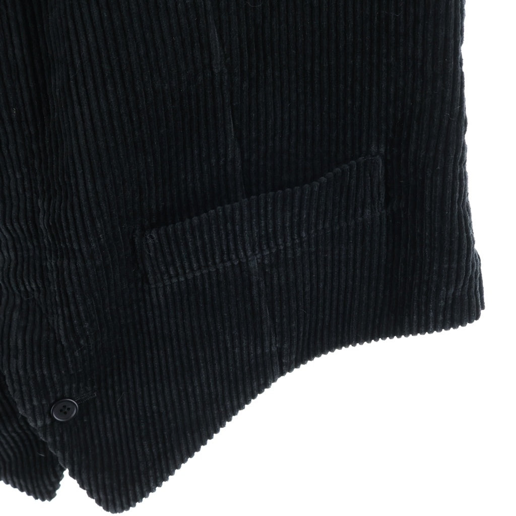 s'yte(サイト) 6W SOCCER CORDUROY STAND COLLAR VEST 6ウェル サッカーコーデュロイ スタンドカラー ベスト ブラック UB-V04-006
