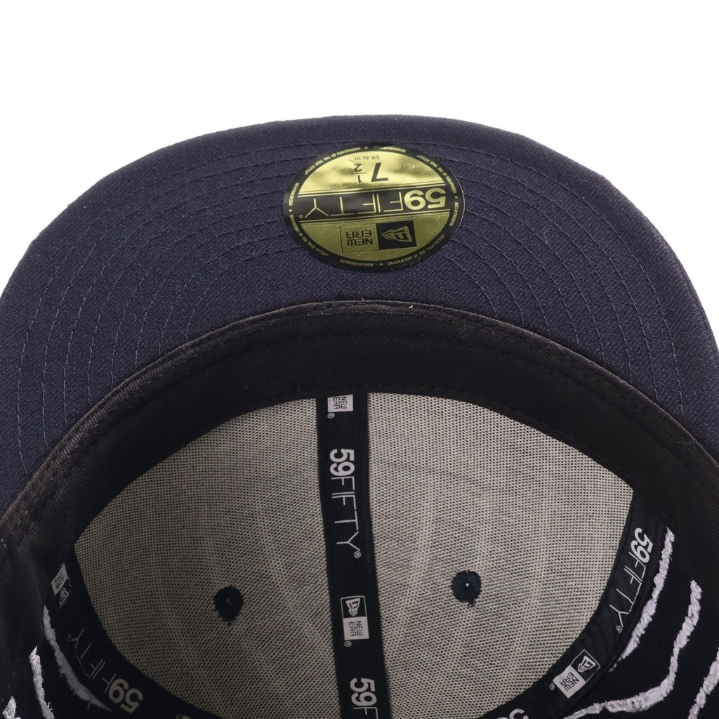 SUPREME(シュプリーム) 19SS ×New Era Text Stripe Box Logo ニューエラ テキスト ストライプ ボックスロゴ キャップ 帽子 ネイビー