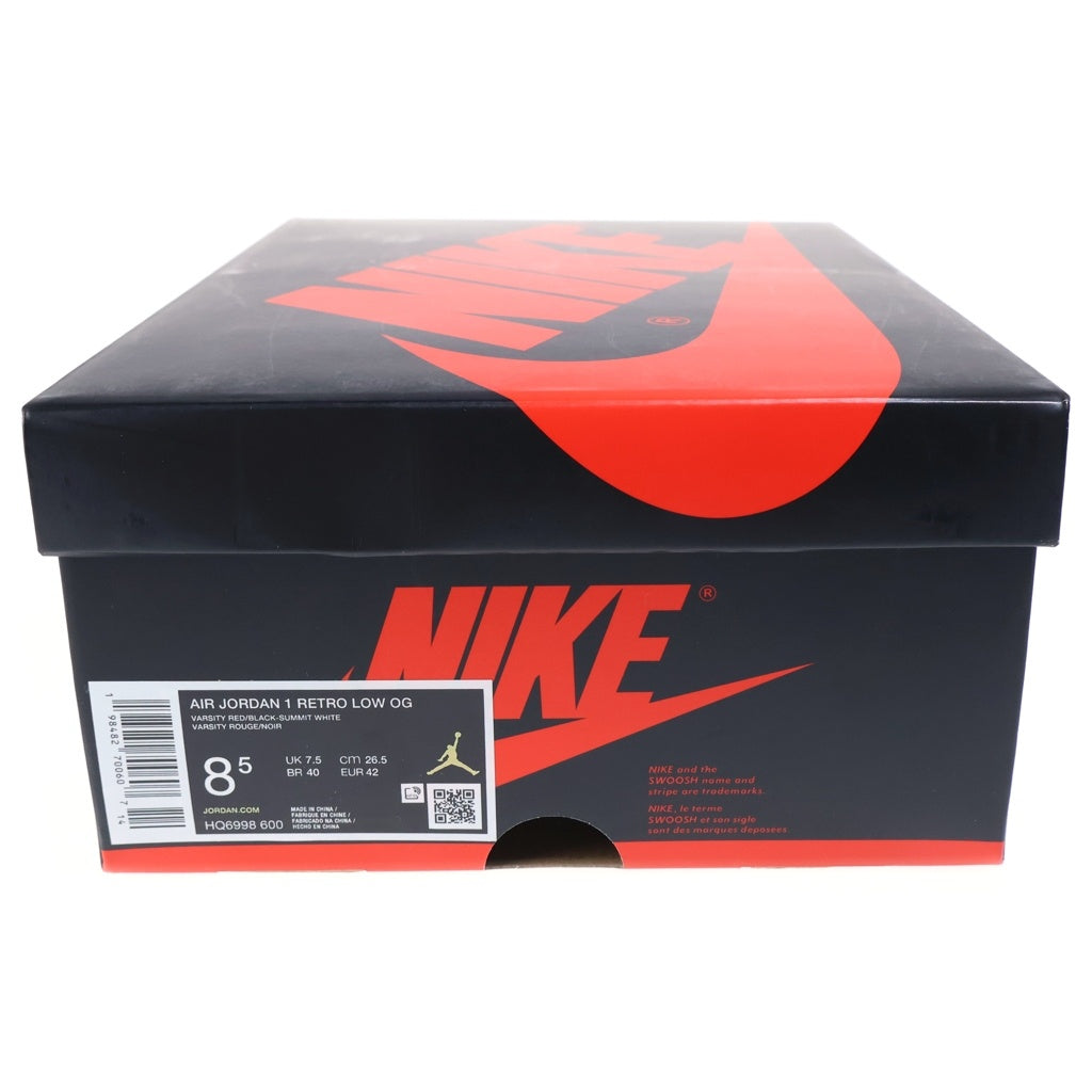NIKE(ナイキ) AIR JORDAN 1 RETRO LOW OG CHICAGO エアジョーダン レトロ シカゴ ローカットスニーカー レッド/ホワイト US8.5/26.5cm HQ6998-600