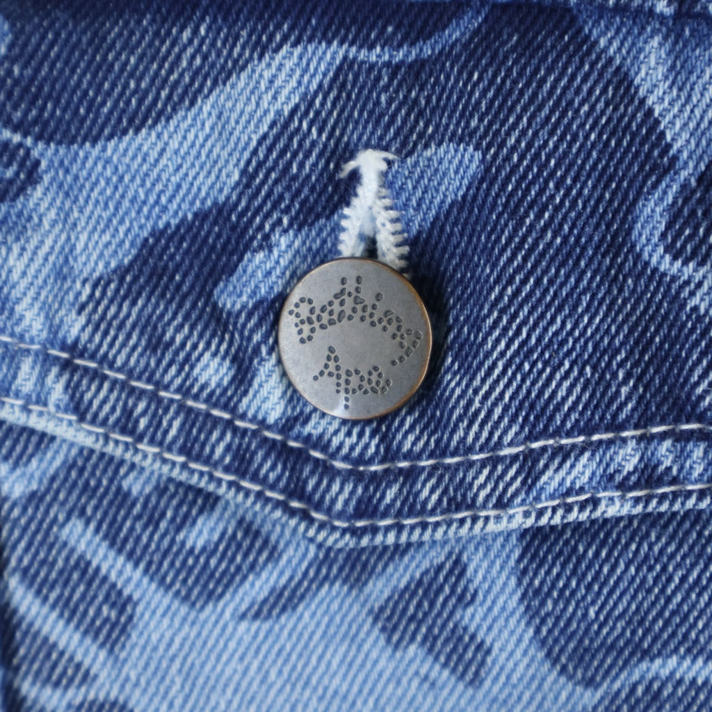 A BATHING APE(アベイシングエイプ) Blue Asia Camo Denim Jacket ブルーアジアカモ 総柄 デニムジャケット インディゴ 001LJK201002M