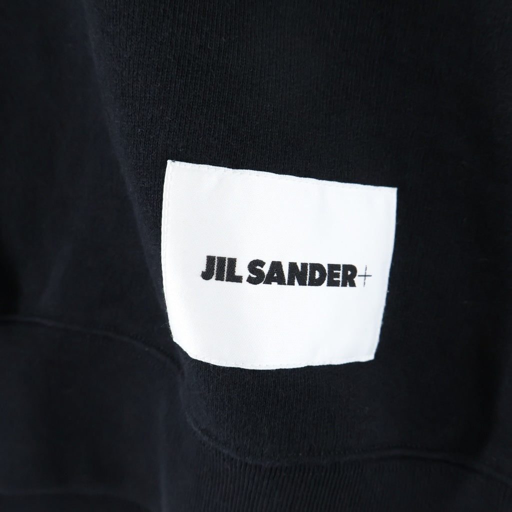 JIL SANDER +(ジルサンダープラス) 23SS コットン プルオーバースウェットパーカー フーディー ブラック J47GU0105 J20039
