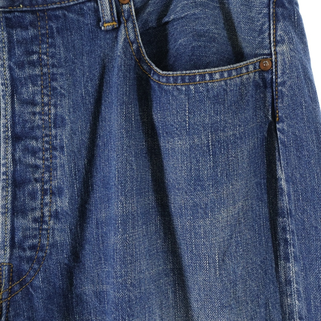 A.PRESSE(アプレッセ) 22SS WASHED DENIM WAIDE PANTS ウォッシュド ワイド デニムパンツ インディゴ 22SAP-04-07H
