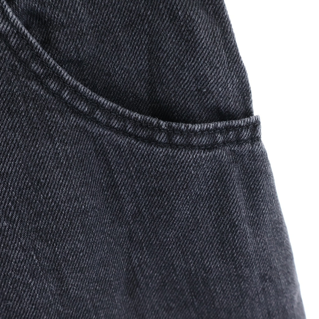 HERILL(ヘリル) 26SS LINEN DENIM 4PK 4ポケット リネン混 ワイドデニムパンツ ブラック 26-030-HL-8090-10