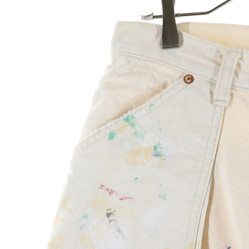 HERILL(ヘリル) 25SS SPLASH PAINTERPANTS スプラッシュ ペイント加工 ペインターパンツ ホワイト 25-030-HL-8070-10