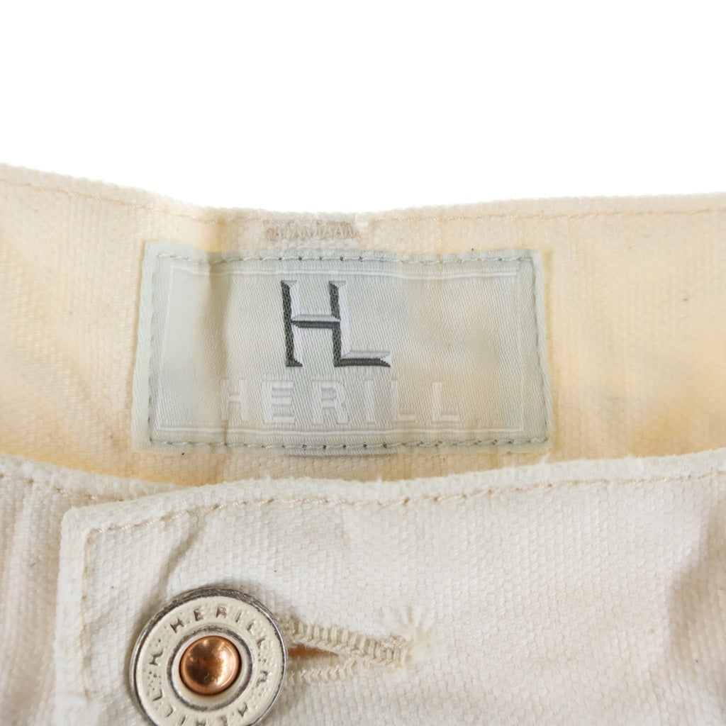HERILL(ヘリル) 25SS SPLASH PAINTERPANTS スプラッシュ ペイント加工 ペインターパンツ ホワイト 25-030-HL-8070-10