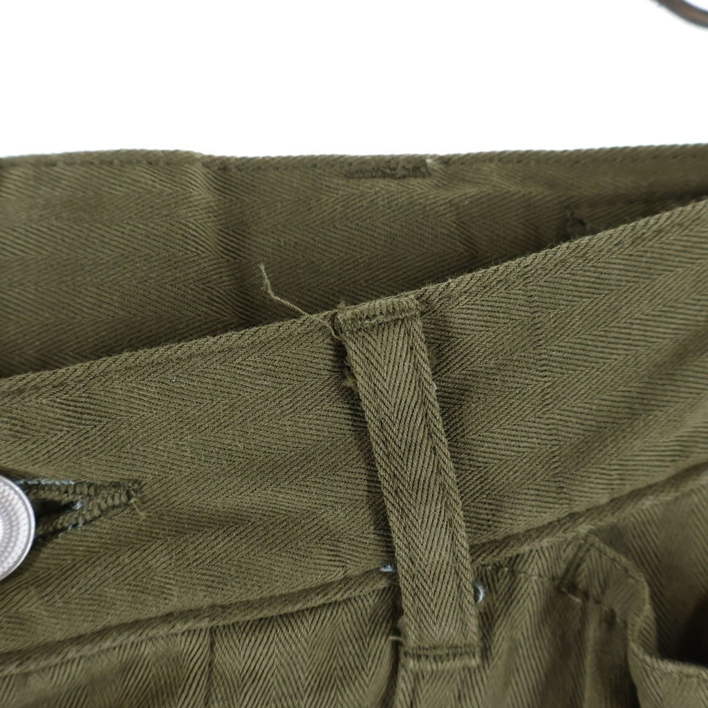 MAATEE&SONS(マーティーアンドサンズ) 25SS MILITARY DENIM ミリタリー ストライプ デニムパンツ カーキ MT5103-0215B