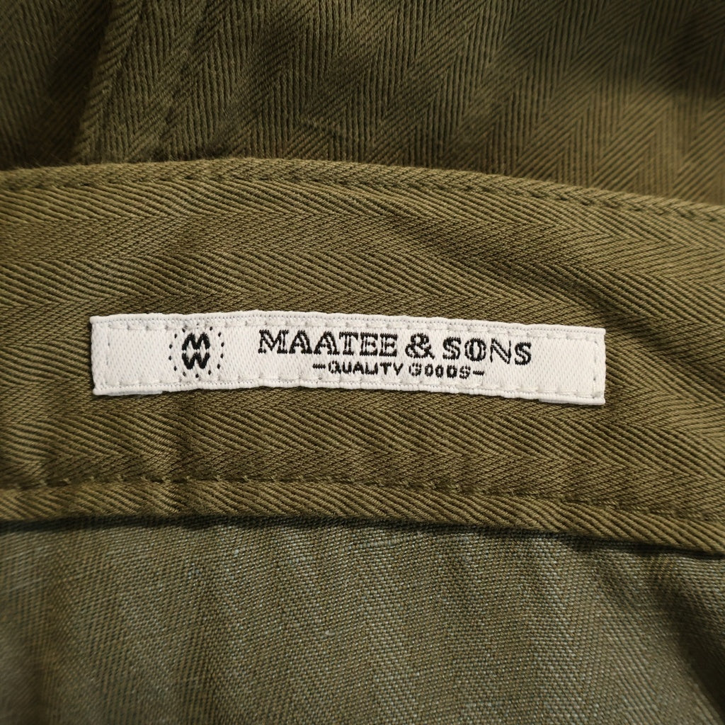 MAATEE&SONS(マーティーアンドサンズ) 25SS MILITARY DENIM ミリタリー ストライプ デニムパンツ カーキ MT5103-0215B