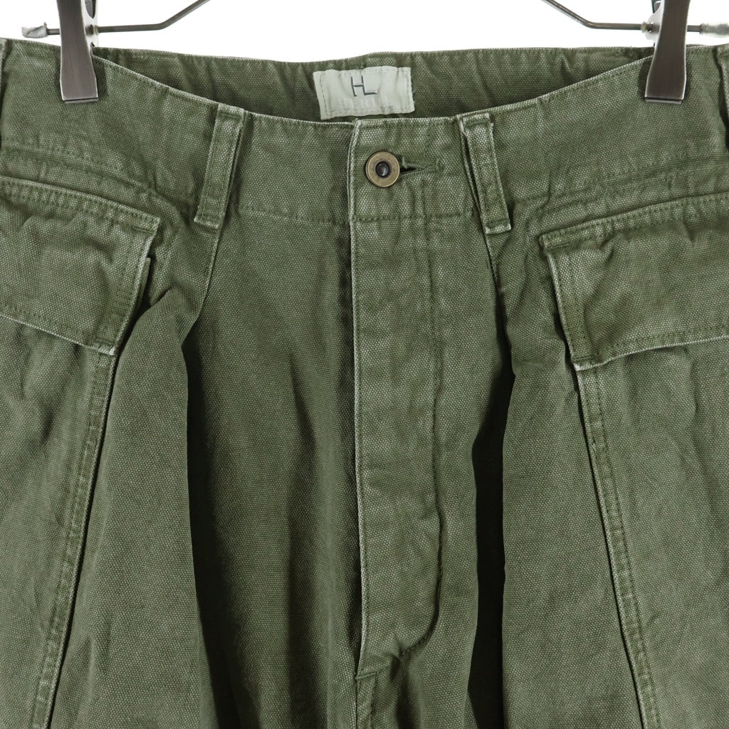 HERILL(ヘリル) DUCK CARGOPANTS ダック ワイドカーゴパンツ カーキ 22-030-HL-8020-3