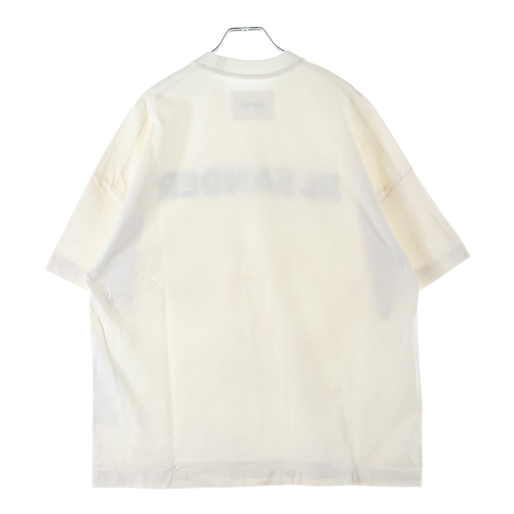 JIL SANDER(ジルサンダー) オーバーサイズド ロゴプリントTシャツ 半袖カットソー ホワイト JSMS707045