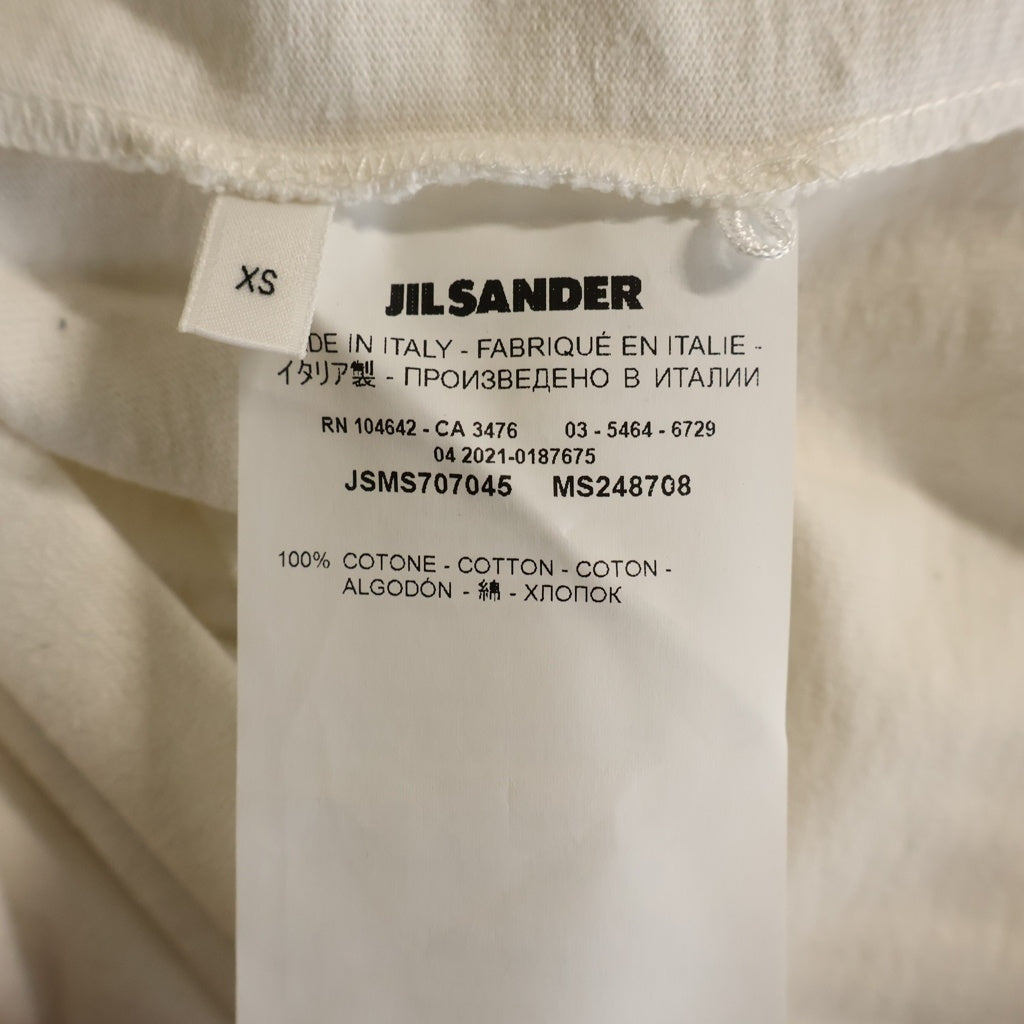JIL SANDER(ジルサンダー) オーバーサイズド ロゴプリントTシャツ 半袖カットソー ホワイト JSMS707045