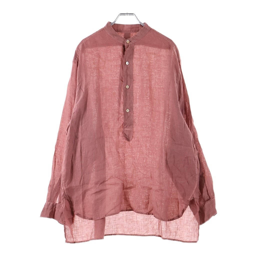 MAATEE&SONS(マーティーアンドサンズ) Khaki別注 ドS LINEN PULLOVER SHIRT リネン プルオーバー 長袖シャツ レッド MTKH6103-0614