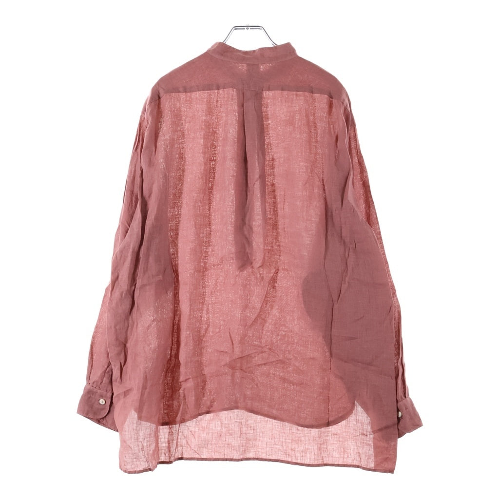 MAATEE&SONS(マーティーアンドサンズ) Khaki別注 ドS LINEN PULLOVER SHIRT リネン プルオーバー 長袖シャツ レッド MTKH6103-0614