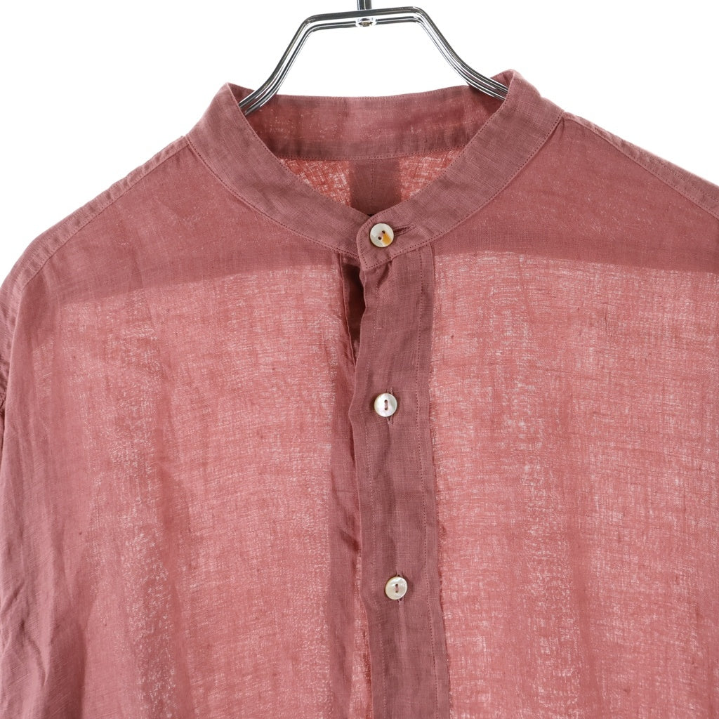 MAATEE&SONS(マーティーアンドサンズ) Khaki別注 ドS LINEN PULLOVER SHIRT リネン プルオーバー 長袖シャツ レッド MTKH6103-0614