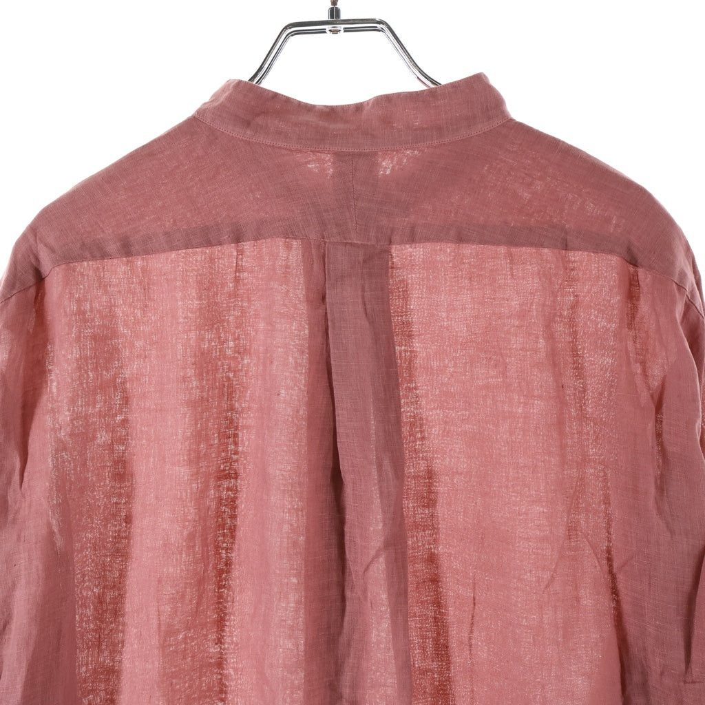 MAATEE&SONS(マーティーアンドサンズ) Khaki別注 ドS LINEN PULLOVER SHIRT リネン プルオーバー 長袖シャツ レッド MTKH6103-0614