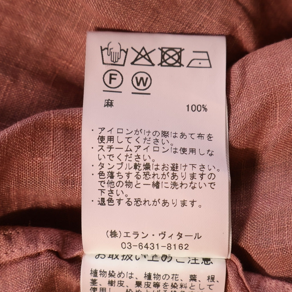 MAATEE&SONS(マーティーアンドサンズ) Khaki別注 ドS LINEN PULLOVER SHIRT リネン プルオーバー 長袖シャツ レッド MTKH6103-0614