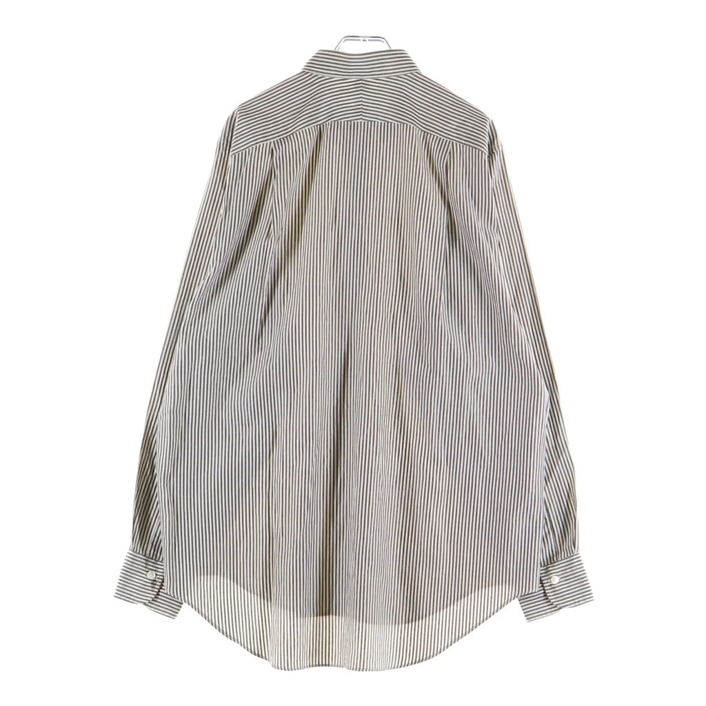 MAATEE&SONS(マーティーアンドサンズ) CHARLES SILK COTTON STRIPE チャールズ シルク コットン ストライプ 長袖シャツ グレー MT3303-0602B