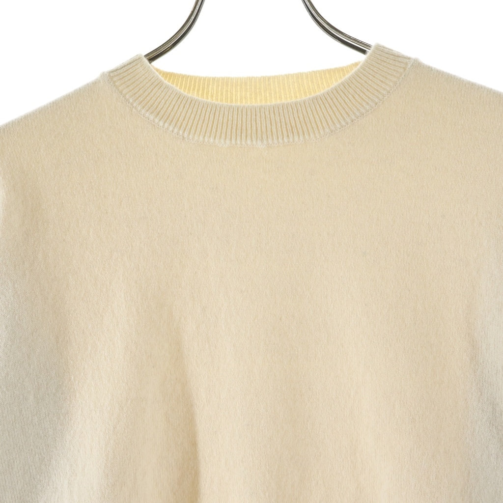 Yonetomi(ヨネトミ) RIGID CASHMERE KNIT リジッド カシミヤ ニットセーター アイボリー 95-224-017