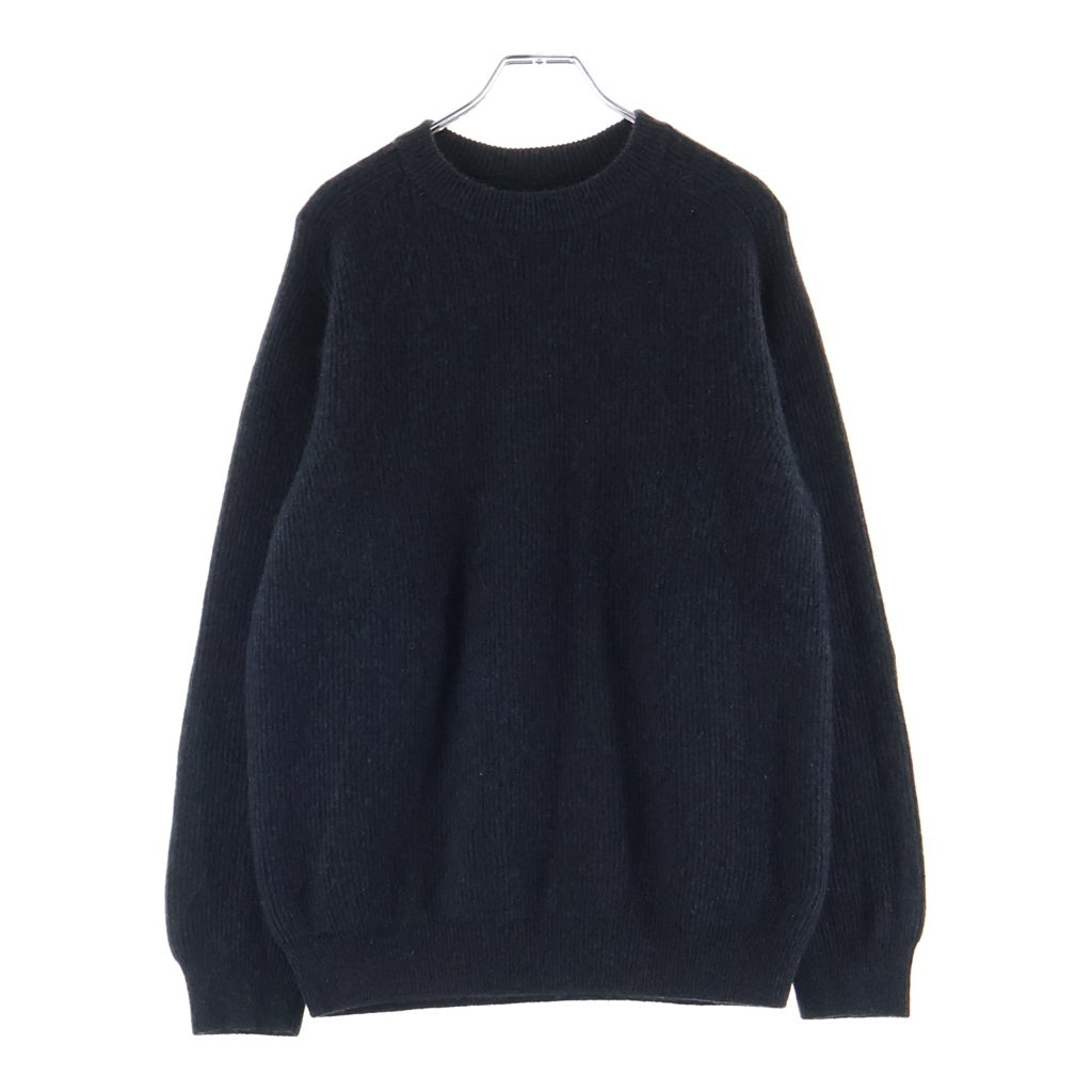 BATONER(バトナ―) INNOCENT CASHMERE CREW NECK イノセント カシミヤ クルーネック ニットセーター ブラック BN-FU-007