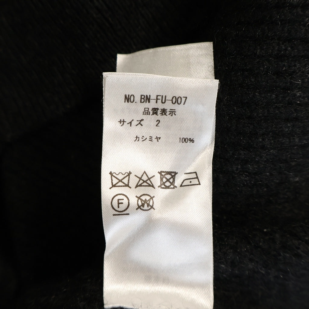 BATONER(バトナ―) INNOCENT CASHMERE CREW NECK イノセント カシミヤ クルーネック ニットセーター ブラック BN-FU-007