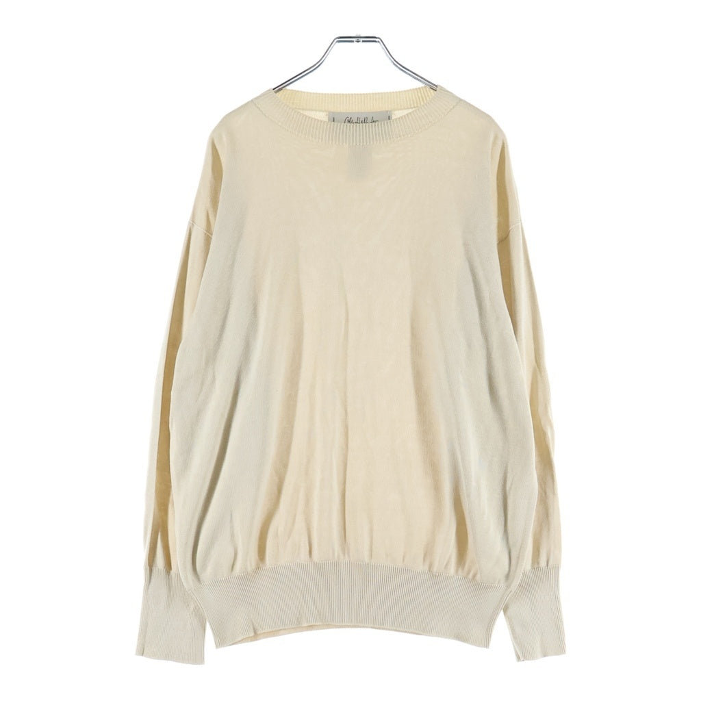 NO BRAND(ノーブランド) Olde H & Daughter(オールド エイチアンドドウター) クルーネック シルクニットセーター アイボリー 22687