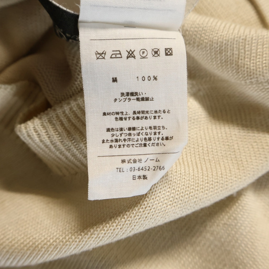 NO BRAND(ノーブランド) Olde H & Daughter(オールド エイチアンドドウター) クルーネック シルクニットセーター アイボリー 22687