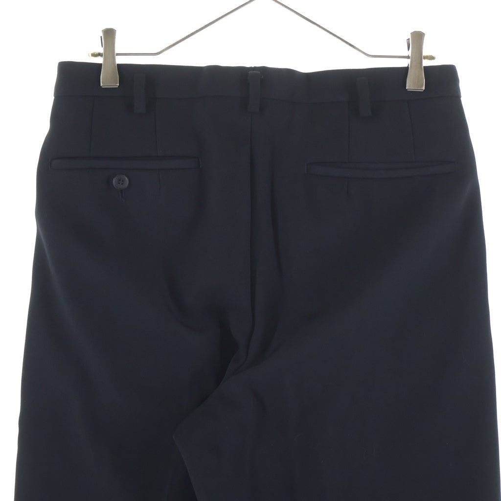 HEUGN(ユーゲン) GEORGE ジョージ ウールギャバジン 2Pテーパード トラウザーパンツ スラックス ブラック TROUSER 010