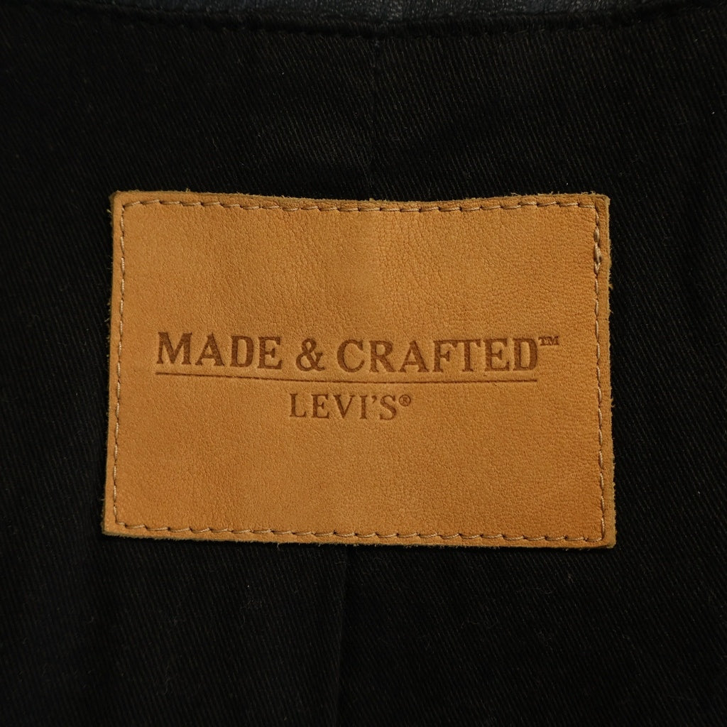 Levi's(リーバイス) MADE&CRAFTED メイドアンドクラフテッド デニムレザー切替 ジップアップブルゾン ブラック/インディゴ PC9-18249-0001