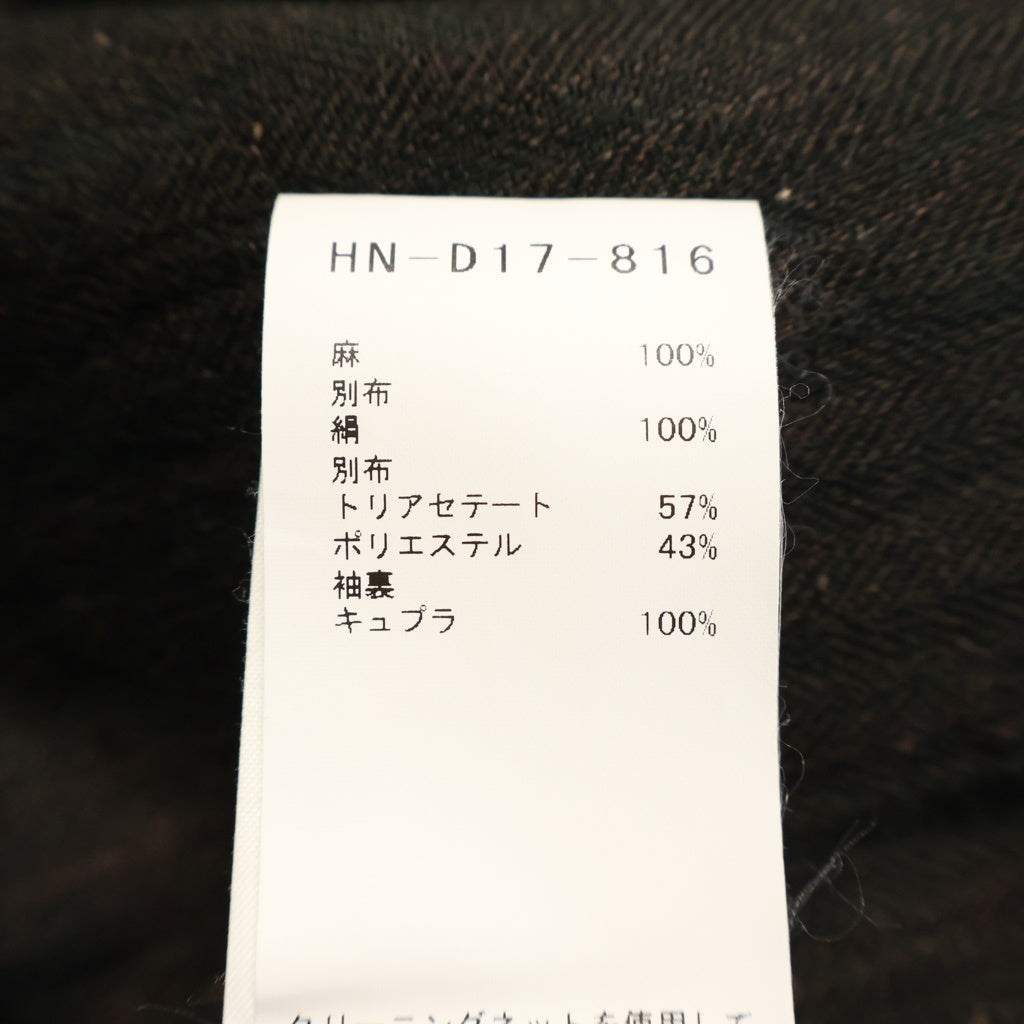 Yohji Yamamoto POUR HOMME(ヨウジヤマモト プールオム) 20SS P二重上前 ロングドレス 美しい物は日々消えていく レイヤードコート ブラック HN-D17-816
