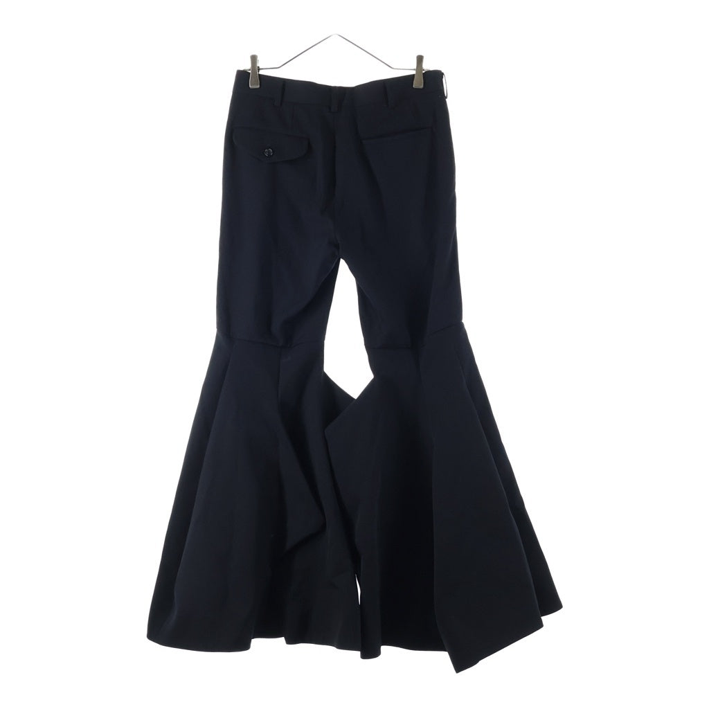 COMME des GARCONS(コムデギャルソン) 26SS SAMPLE サンプル 裾変形デザイン スラックスパンツ ブラック GQ-P011-051 レディース
