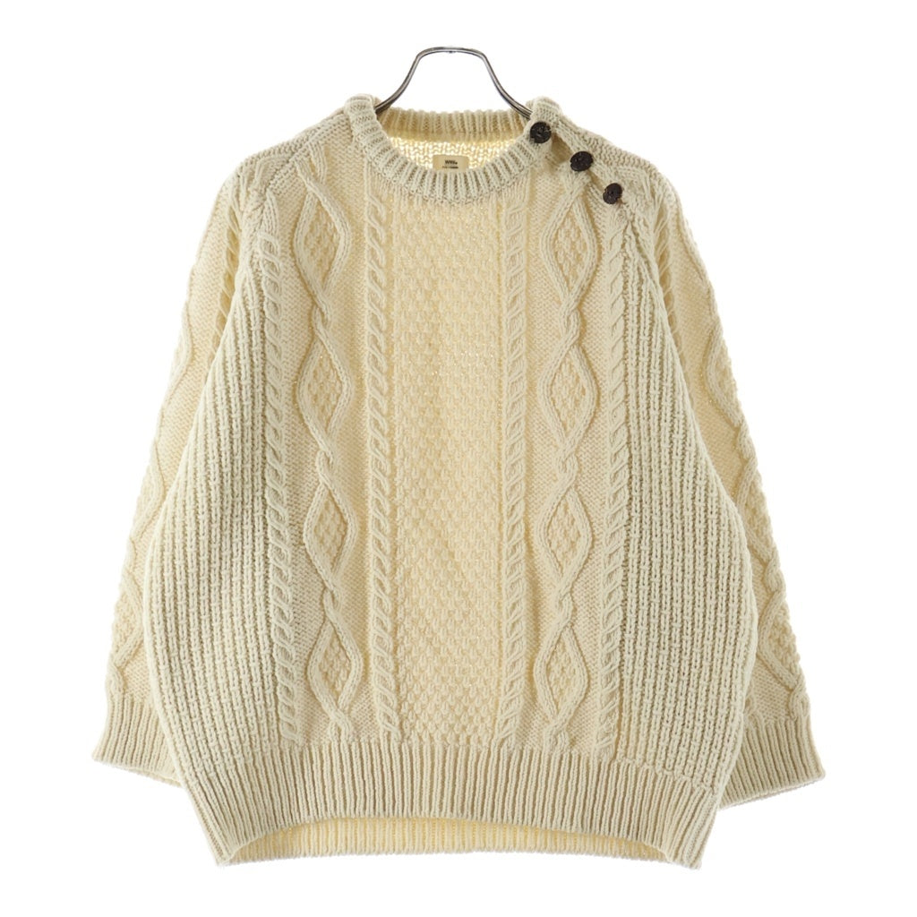 VISVIM(ヴィスヴィム) 20AW BOLLARD CREW KNIT W ボラード クルーネック ウールニットセーター アイボリー0320205012001 レディース