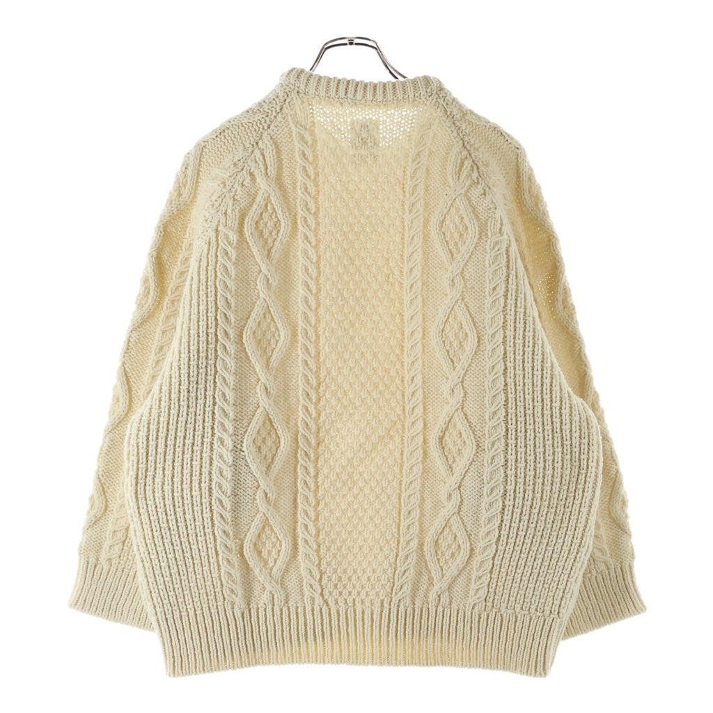 VISVIM(ヴィスヴィム) 20AW BOLLARD CREW KNIT W ボラード クルーネック ウールニットセーター アイボリー0320205012001 レディース