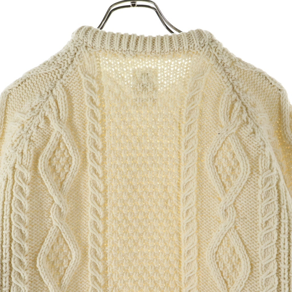VISVIM(ヴィスヴィム) 20AW BOLLARD CREW KNIT W ボラード クルーネック ウールニットセーター アイボリー0320205012001 レディース