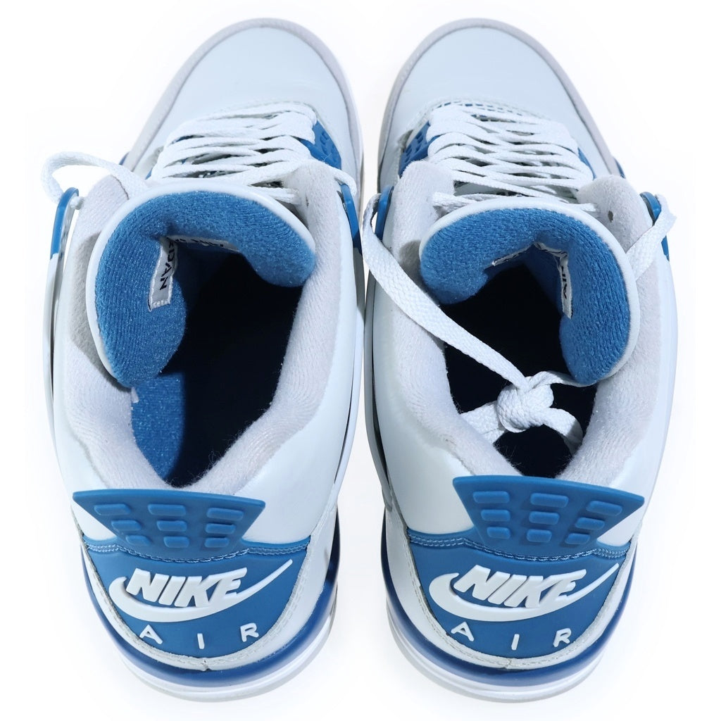 NIKE(ナイキ) AIR JORDAN 4 RETRO エアジョーダン4 ハイカットスニーカー ホワイト/ブルー US9.5/27.5cm FV5029-141