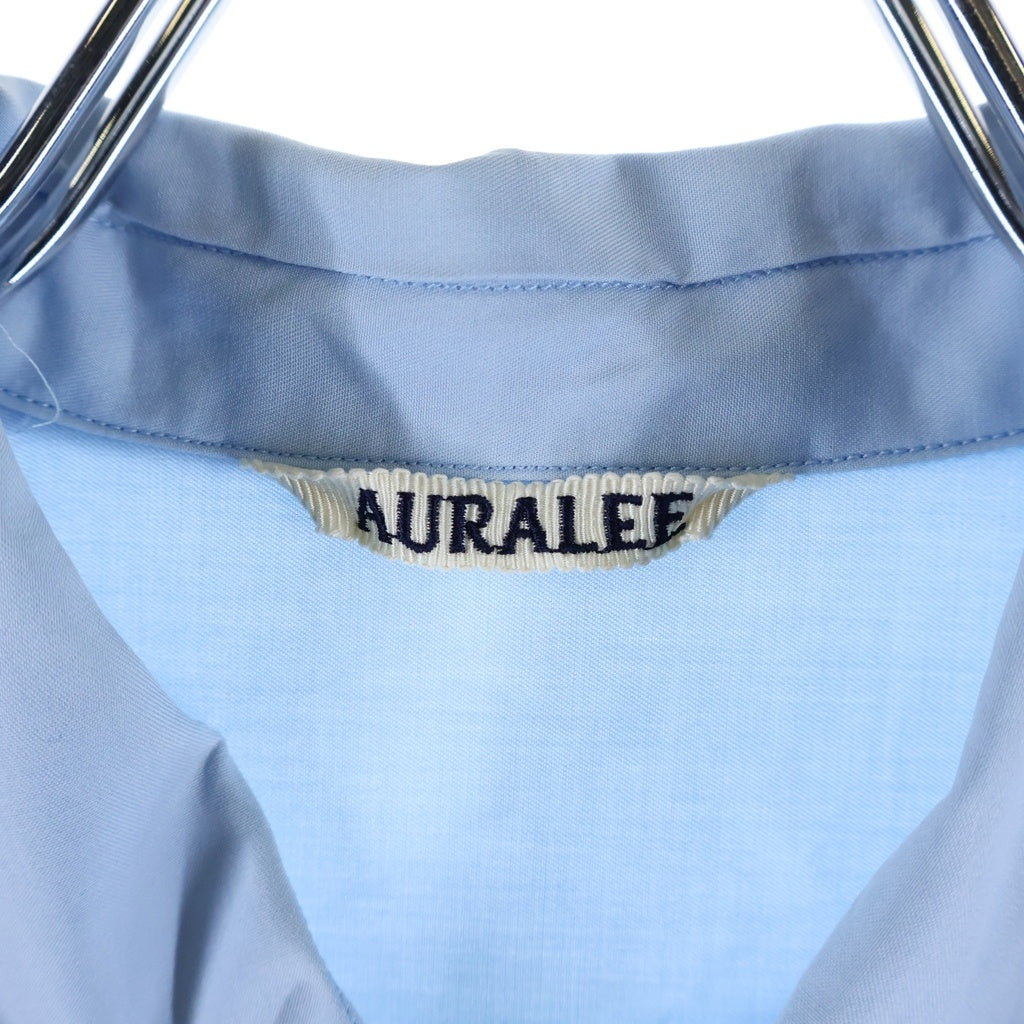 AURALEE(オーラリー) 24SS WASHED FINX TWILL BIG HALF SLEEVED SHIRT ウォッシュドフィンクスツイル ビッグ半袖シャツ ライトブルー A24SS03TN