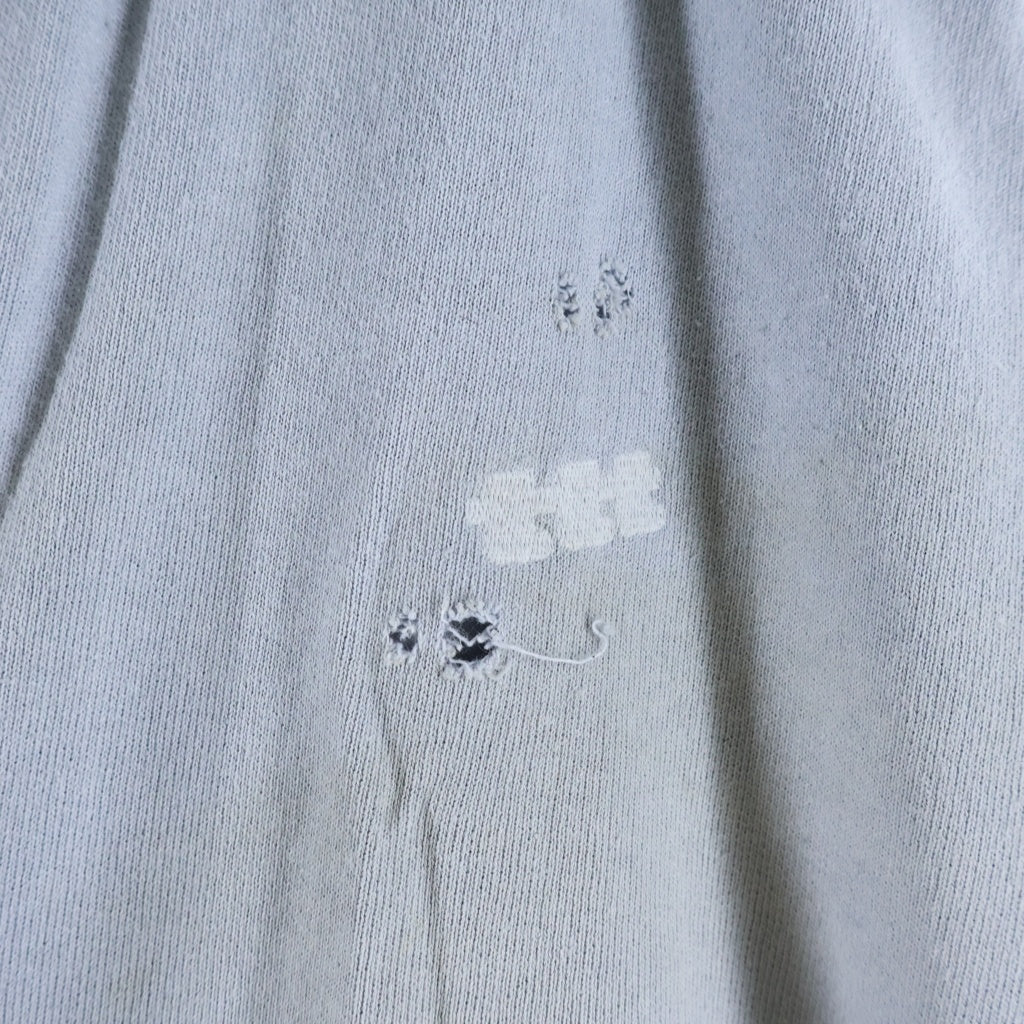 TTT_MSW(ティーモダンストリートウェア) 23AW SWEAT PANTS ダメージ加工 スウェットパンツ ライトブルー TTT-2023AW-PT13