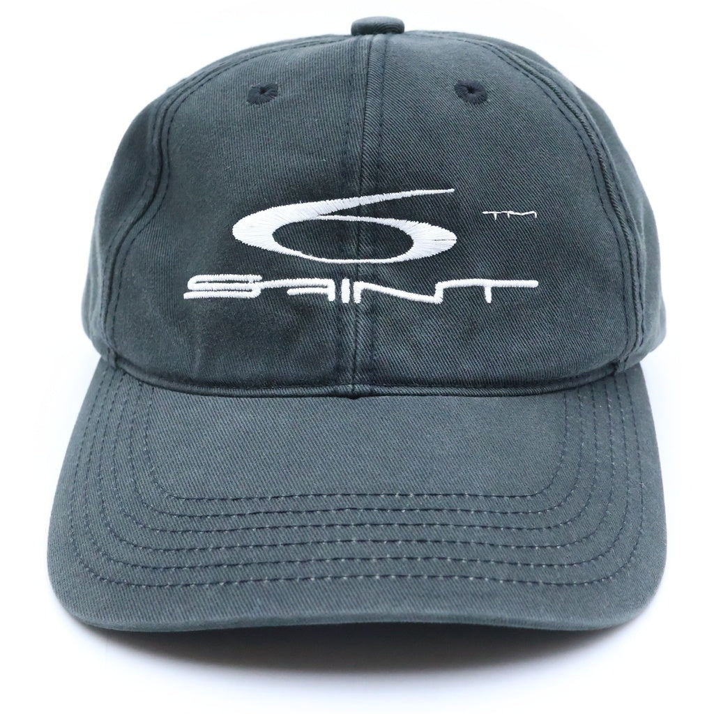 SAINT MICHAEL(セントマイケル) 25AW CAP/SAINT 6 セント6 ロゴ刺繍 べースボールキャップ 帽子 ブラック SM-HR1-0000-091