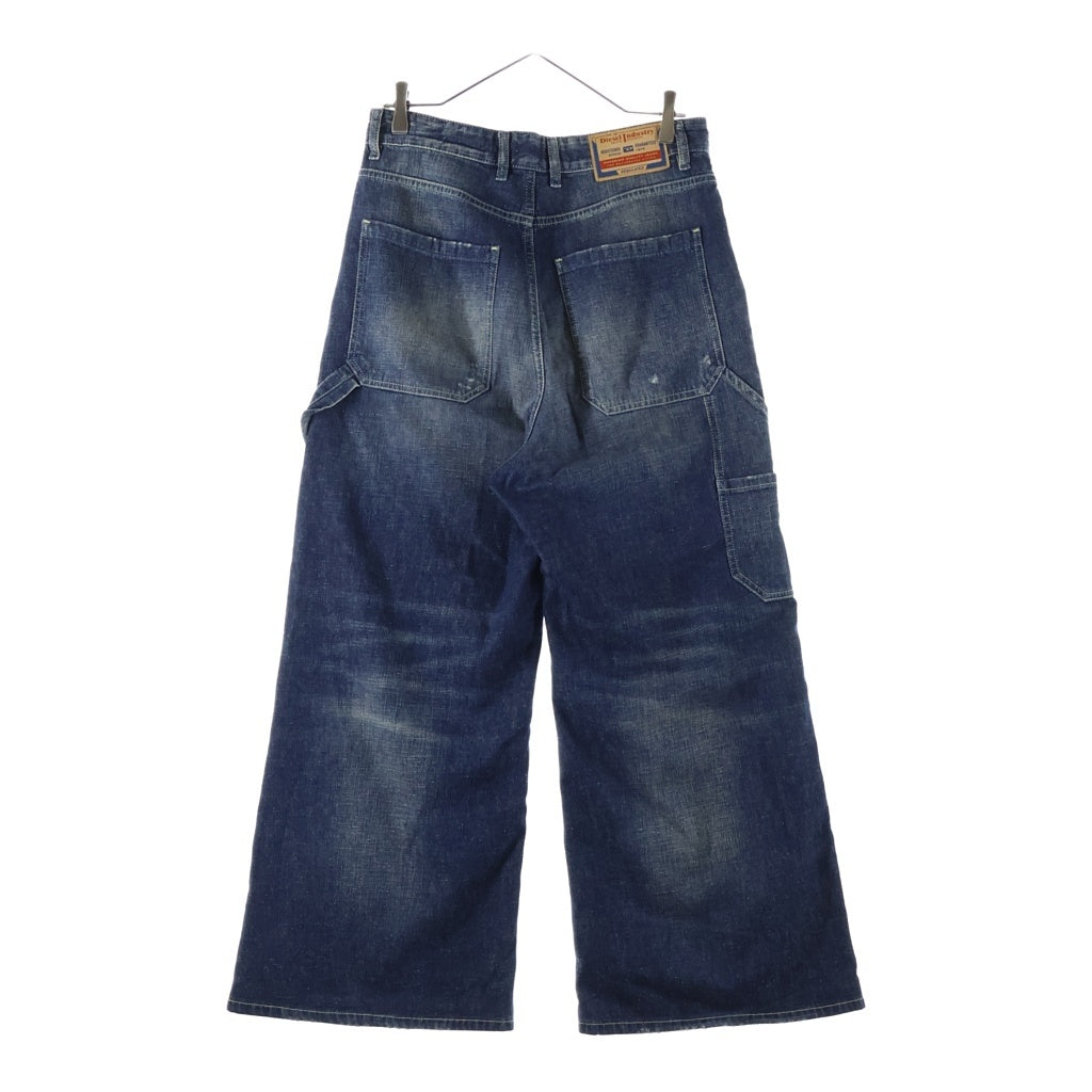 DIESEL(ディーゼル) D-SIRE-WORK ボタンフライ リラックスフィット ワイドデニムパンツ インディゴ レディース A09687