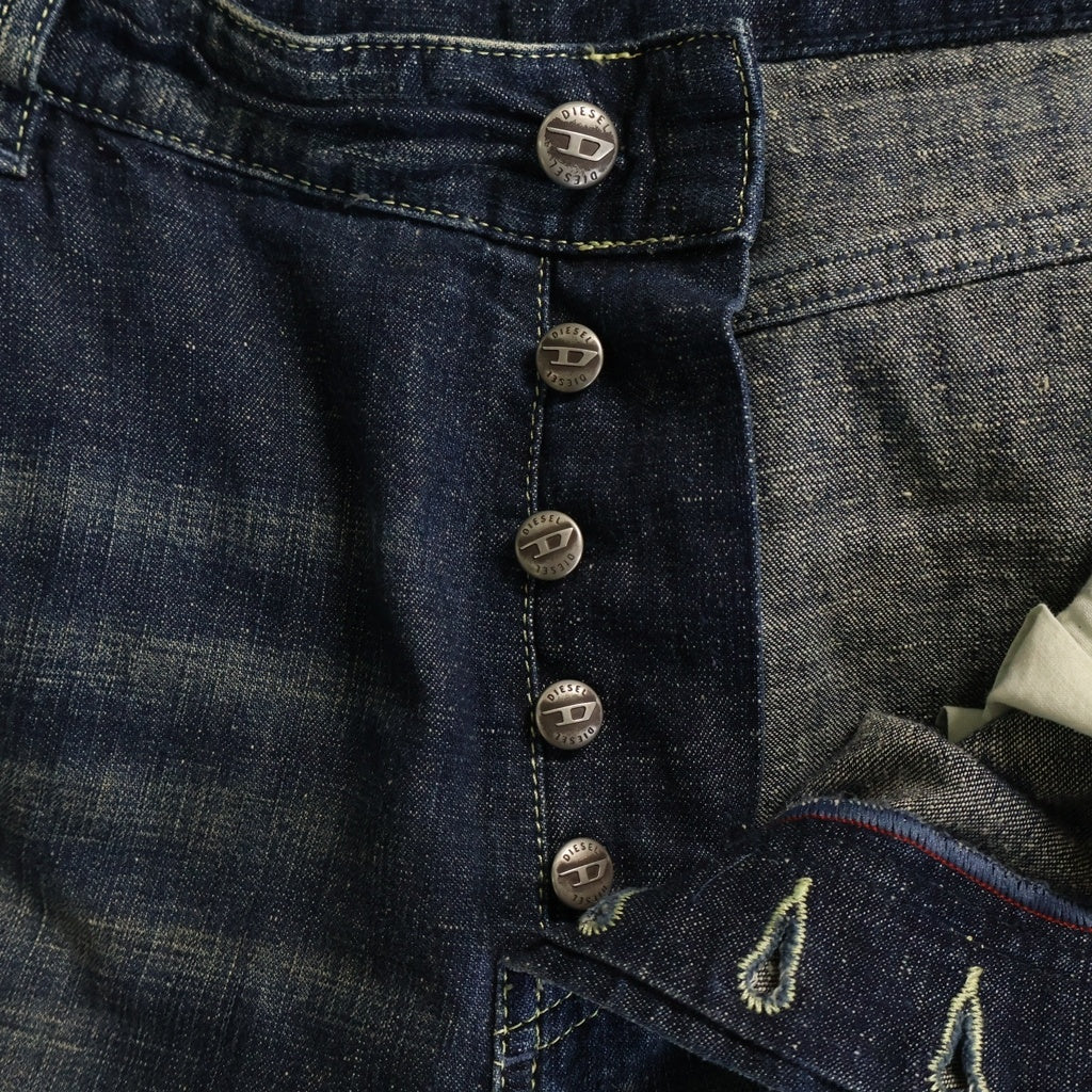 DIESEL(ディーゼル) D-SIRE-WORK ボタンフライ リラックスフィット ワイドデニムパンツ インディゴ レディース A09687