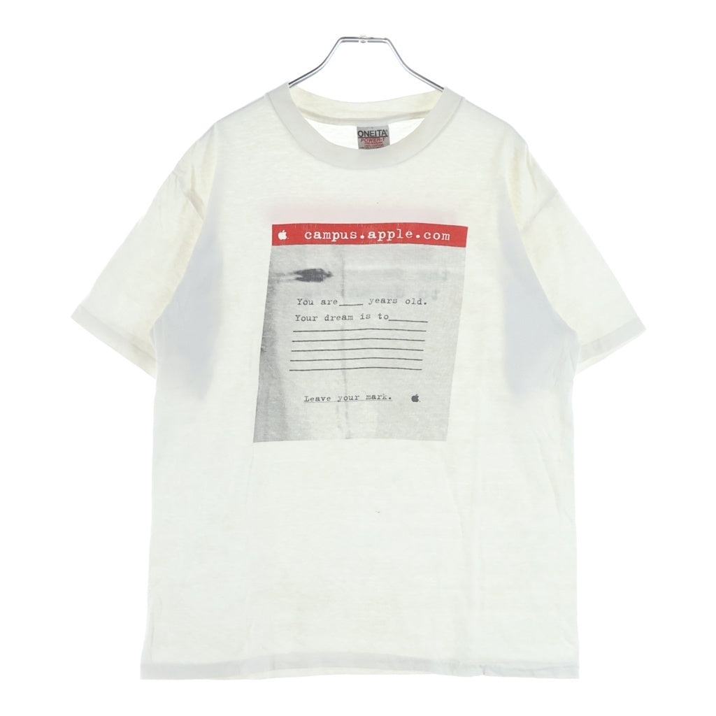 VINTAGE(ヴィンテージ) 90S VINTAGE APPLE COMPANY TEE ONEITA ヴィンテージ アップル 両面プリント 企業Tシャツ 半袖クルーネックカットソー ホワイト