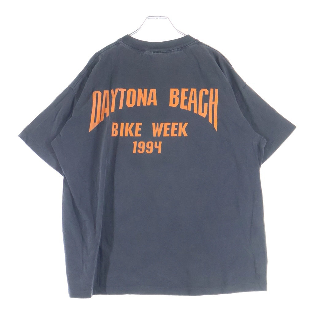 HARLEY DAVIDSON(ハーレーダビッドソン) 90S VINTAGE HARLEY COUNTRY EAGLE BIKE TEE 1994 ヴィンテージ イーグル バイク 両面プリントTシャツ 半袖クルーネックカットソー ブラック