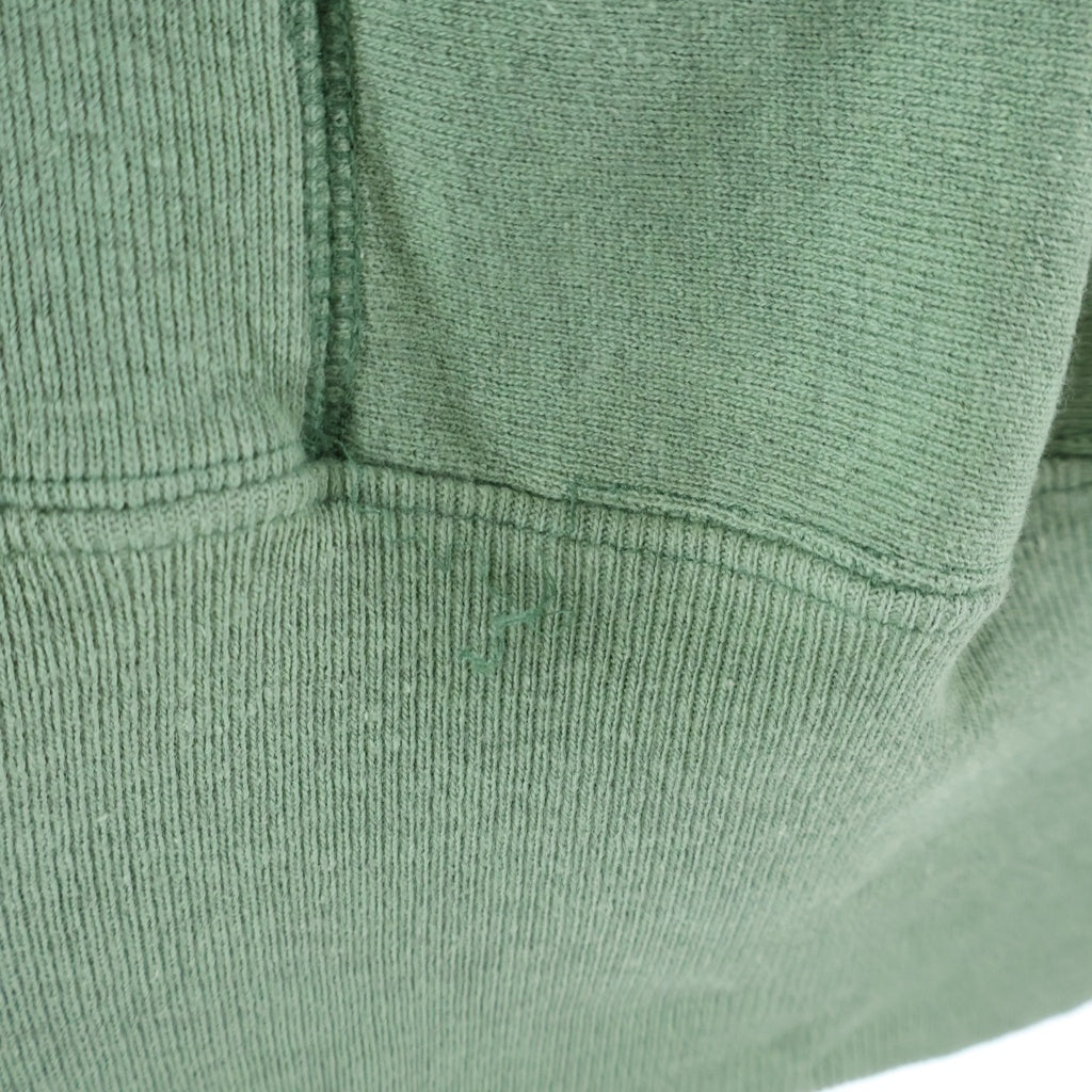 CHAMPION(チャンピオン) 90S VINTAGE REVERSE WEAVE SWEATSHIRT ヴィンテージ リバースウィーブ 刺繍タグ USA製 目あり エルボーパッチ付 クルーネックスウェットトレーナー グリーン/ネイビー